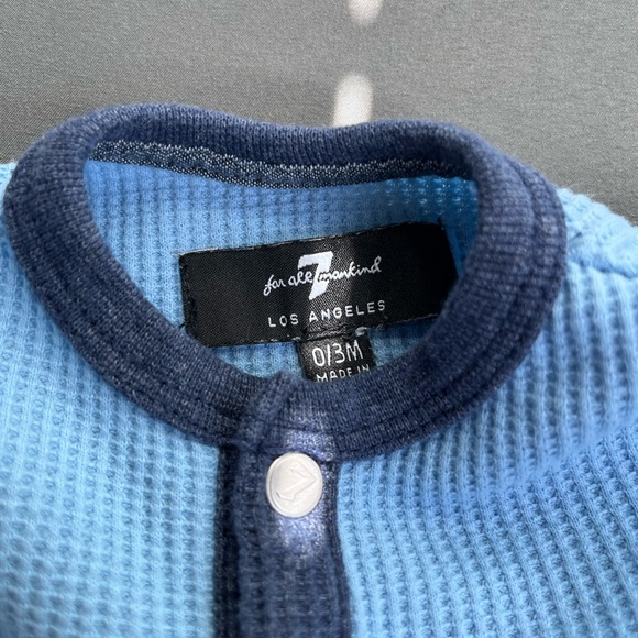 7 for all mankind baby romper footie and jeans size 0-3M - Picture 4 of 10